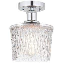Edison Niagra  7" Semi-Flush Mount - Polished Chrome - Clear Shade