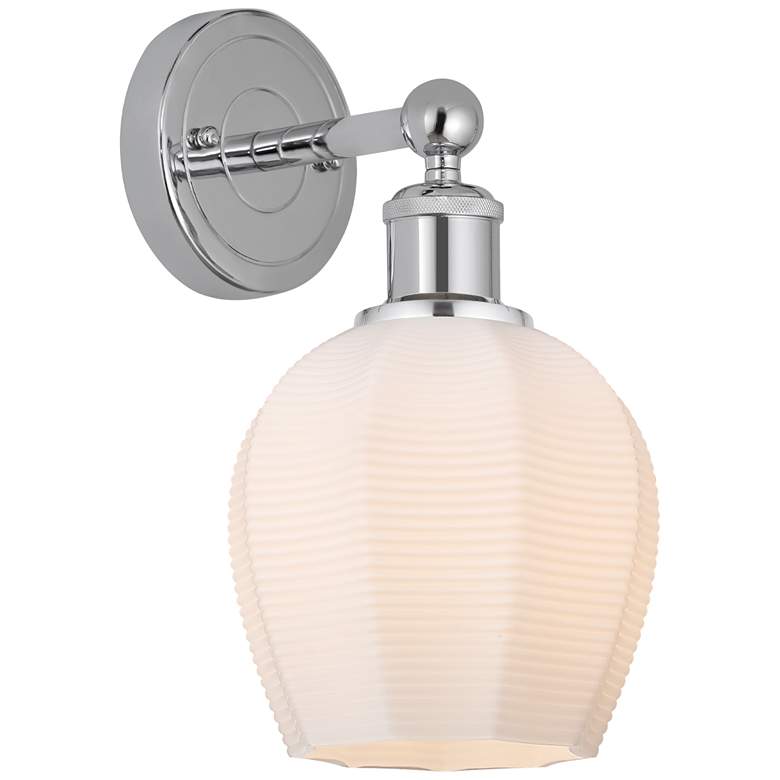 Image 1 Edison Norfolk 11 1/4" High Polished Chrome Wall Sconce