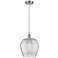 Edison Norfolk 12" Brushed Satin Nickel Corded Mini Pendant w/ Clear S