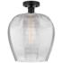 Edison Norfolk 12" Matte Black Semi Flush Mount w/ Clear Shade