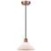 Edison Orwell 8" Antique Copper Cord Hung Mini Pendant w/ Matte White