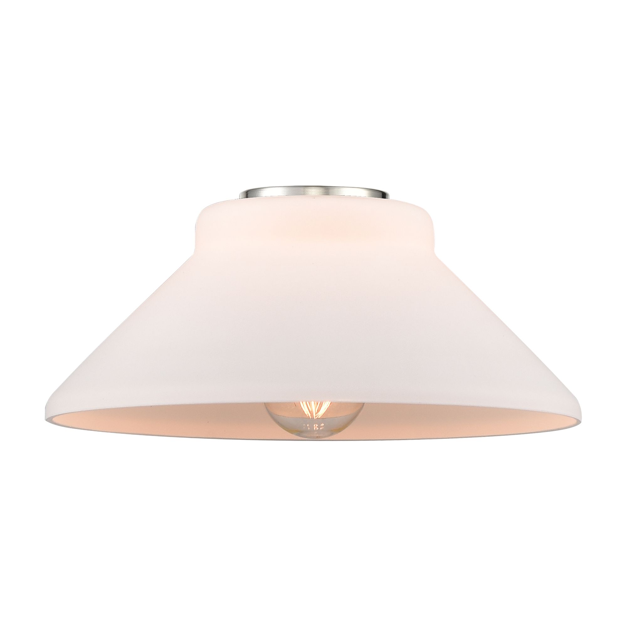 Image 3 Edison Orwell 8" Brushed Satin Nickel Cord Hung Mini Pendant w/ White  more views