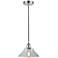 Edison Orwell 8" Polished Chrome Cord Hung Mini Pendant w/ Clear Shade