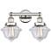 Edison Oxford 10" High Polished Nickel 2-Light Wall Sconce