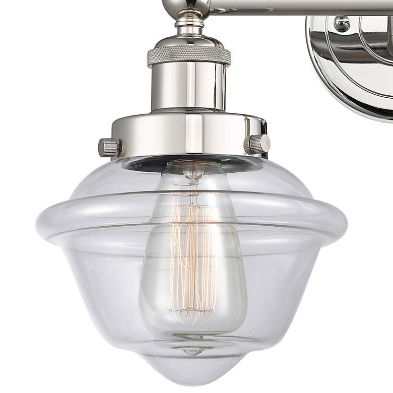 Image 2 Edison Oxford 10" High Polished Nickel 2-Light Wall Sconce more views