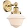 Edison Oxford 11" High Brushed Brass White Glass Wall Sconce