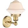 3_Edison Oxford 11" High Brushed Brass White Glass Wall Sconce more views