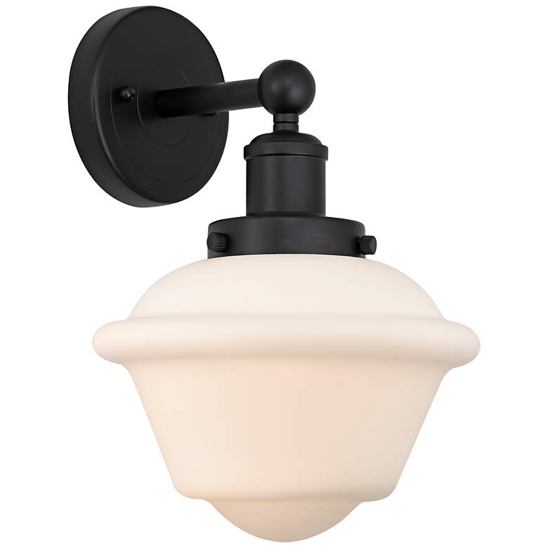 Image 1 Edison Oxford 11" High Matte Black Wall Sconce