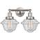 Edison Oxford 16" 2-Light Brushed Satin Nickel Bath Light w/ Mercury S