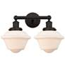 1_Edison Oxford 16" 2-Light Oil Rubbed Bronze Bath Light w/ Matte White