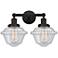 Edison Oxford 16" 2-Light Oil Rubbed Bronze Bath Light w/ Mercury Shad