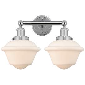 Image1 of Edison Oxford 16" 2-Light Polished Chrome Bath Light w/ Matte White Sh