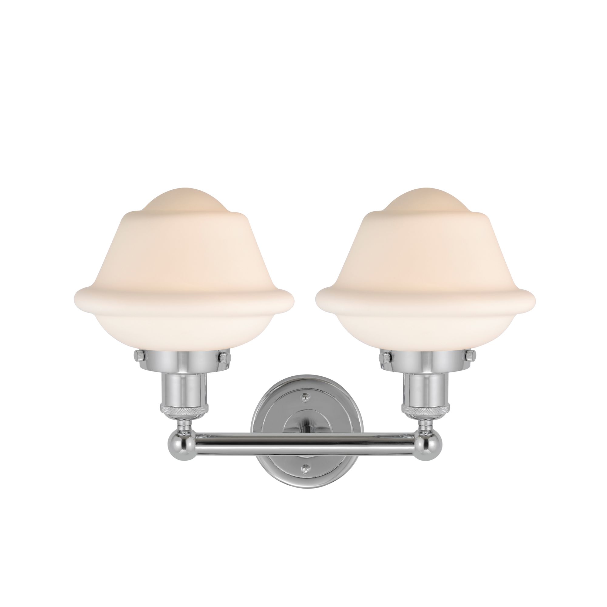 Image 2 Edison Oxford 16" 2-Light Polished Chrome Bath Light w/ Matte White Sh more views