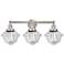 Edison Oxford 25" 3-Light Brushed Satin Nickel Bath Light w/ Clear Sha