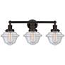 Edison Oxford 25" 3-Light Oil Rubbed Bronze Bath Light w/ Mercury Shad