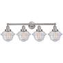 Edison Oxford 34" 4-Light Brushed Satin Nickel Bath Light w/ Mercury S