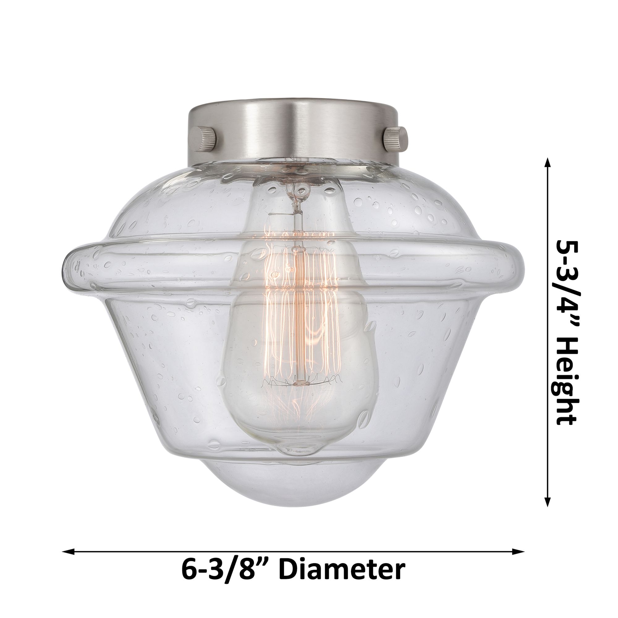 Edison Oxford 34" 4-Light Brushed Satin Nickel Bath Light w/ White Sha