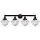 Edison Oxford 34" 4-Light Oil Rubbed Bronze Bath Light w/ Clear Shade