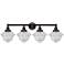 Edison Oxford 34" 4-Light Oil Rubbed Bronze Bath Light w/ Mercury Shad