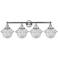 Edison Oxford 34" 4-Light Polished Chrome Bath Light w/ Mercury Shade