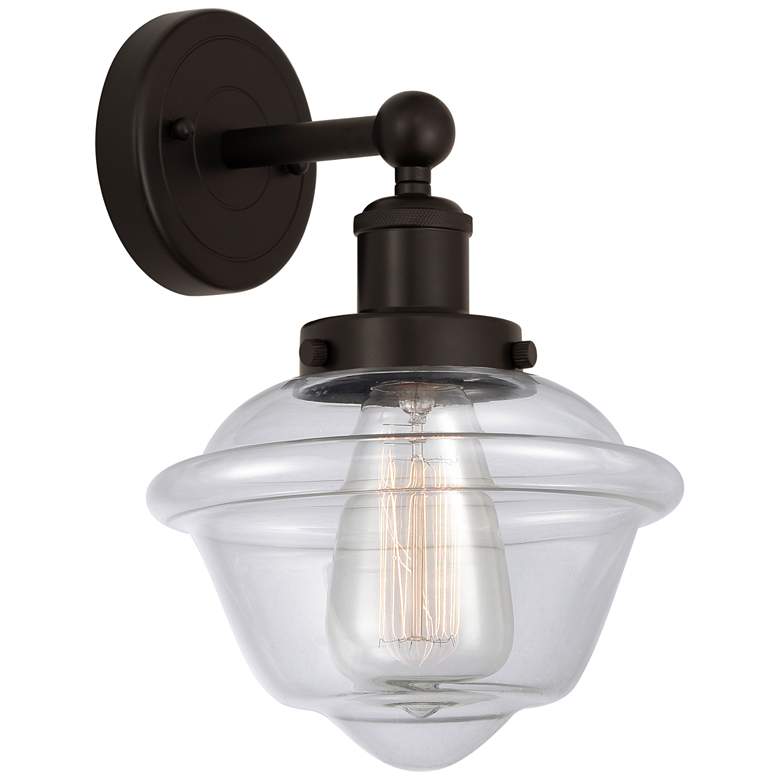 Image 1 Edison Oxford 7" Oil Rubbed Bronze Sconce w/ Clear Shade