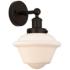 Edison Oxford 7" Oil Rubbed Bronze Sconce w/ Matte White Shade