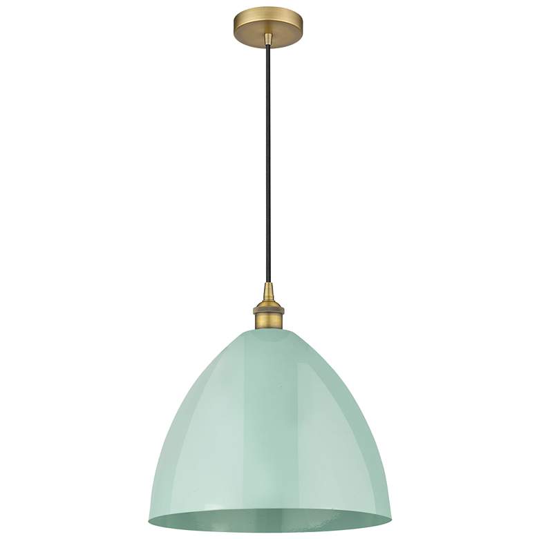 Image 1 Edison Plymouth 15 3/4" Wide Brushed Brass Pendant Light