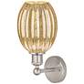 2_Edison Preston 13"H Brushed Nickel Sconce With Mercury Bulb Shade more views