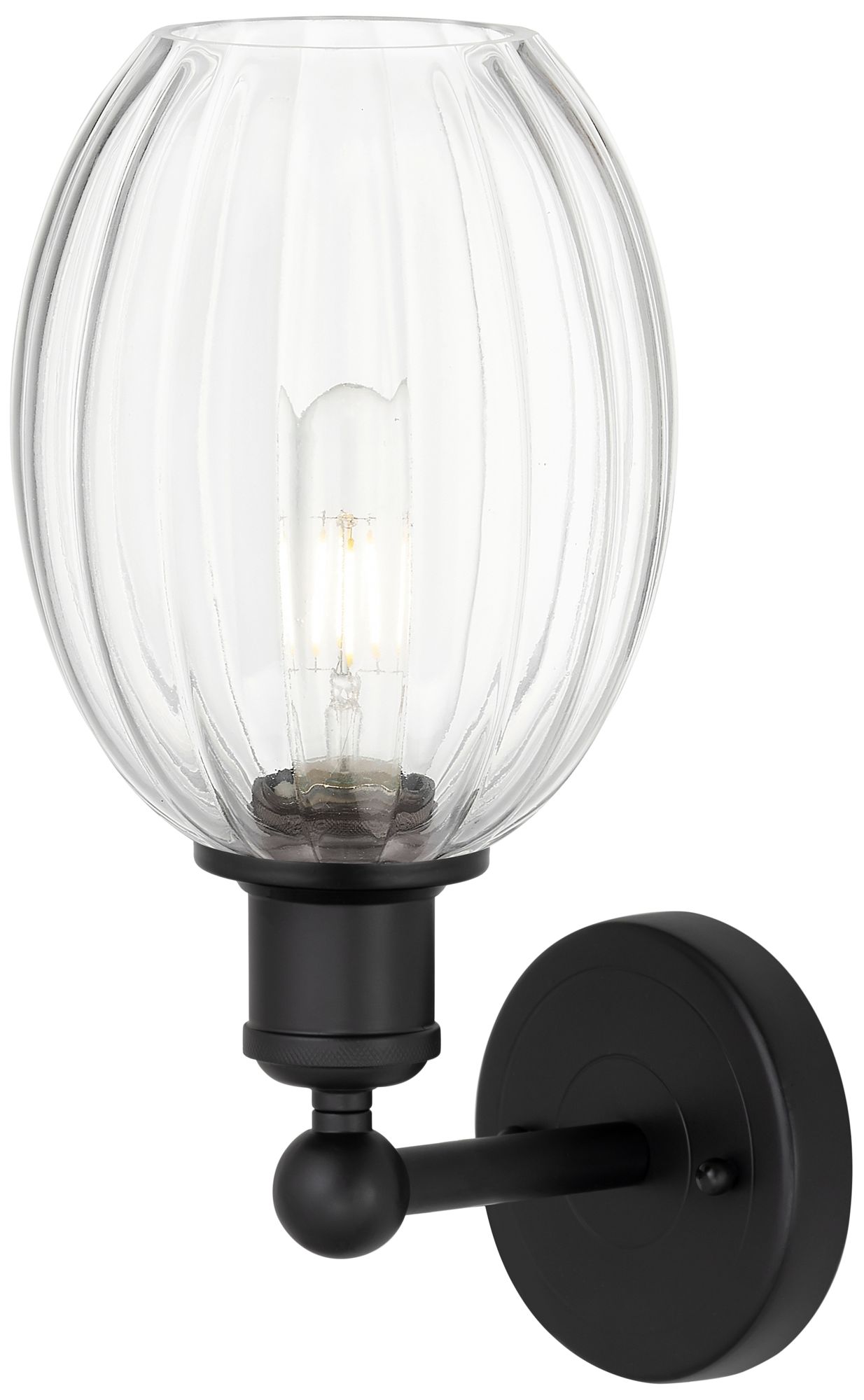 Image 2 Edison Preston 13" High Matte Black Sconce With Clear Bulb Shade more views