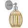 Edison Preston 13" High Polished Chrome Sconce With Mercury Bulb Shade