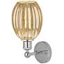 2_Edison Preston 13" High Polished Chrome Sconce With Mercury Bulb Shade more views