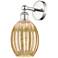 Edison Preston 13" High Polished Nickel Sconce With Mercury Bulb Shade