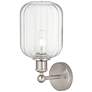 2_Edison Preston 14"H Brushed Satin Nickel Sconce With Clear Jar Shade more views