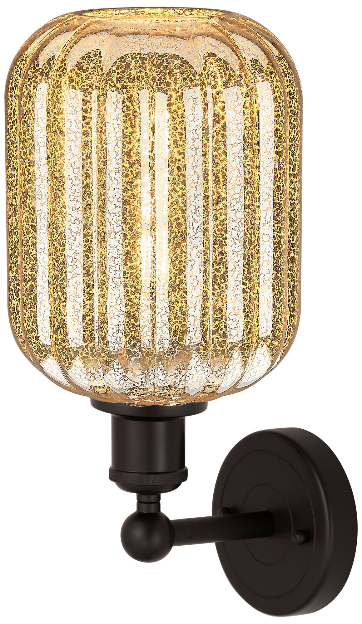 Image 2 Edison Preston 14"H Oil Rubbed Bronze Sconce With Mercury Jar Shade more views