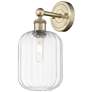 1_Edison Preston 14" High Antique Brass Sconce With Clear Jar Shade