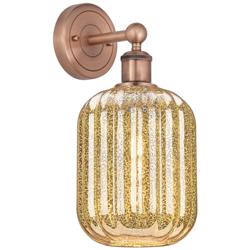 Edison Preston 14" High Antique Copper Sconce With Mercury Jar Shade