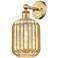 Edison Preston 14" High Brushed Brass Sconce With Mercury Jar Shade