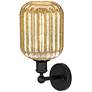 2_Edison Preston 14" High Matte Black Sconce With Mercury Jar Shade more views