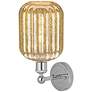 2_Edison Preston 14" High Polished Chrome Sconce With Mercury Jar Shade more views