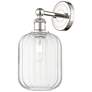 1_Edison Preston 14" High Polished Nickel Sconce With Clear Jar Shade