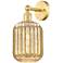 Edison Preston 14" High Satin Gold Sconce With Mercury Jar Shade