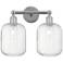 Edison Preston 16"W 2 Light Chrome Vanity Light w/ Clear Jar Shade