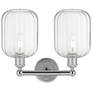 2_Edison Preston 16"W 2 Light Chrome Vanity Light w/ Clear Jar Shade more views