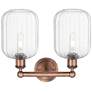 2_Edison Preston 16"W 2 Light Copper Vanity Light With Clear Jar Shade more views