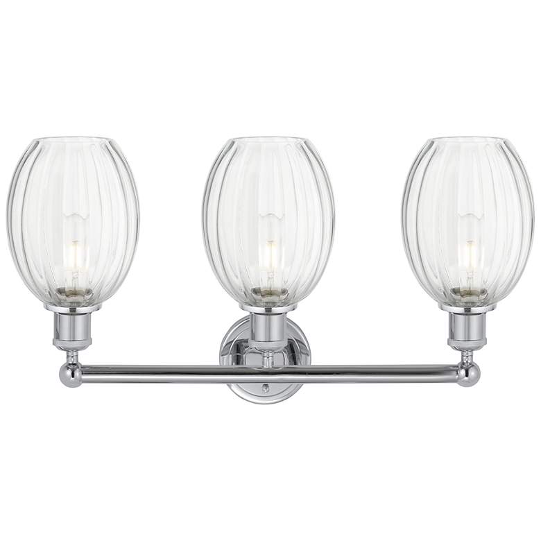 Image 2 Edison Preston 24"W 3 Light Chrome Vanity Light w/ Clear Bulb Shade more views