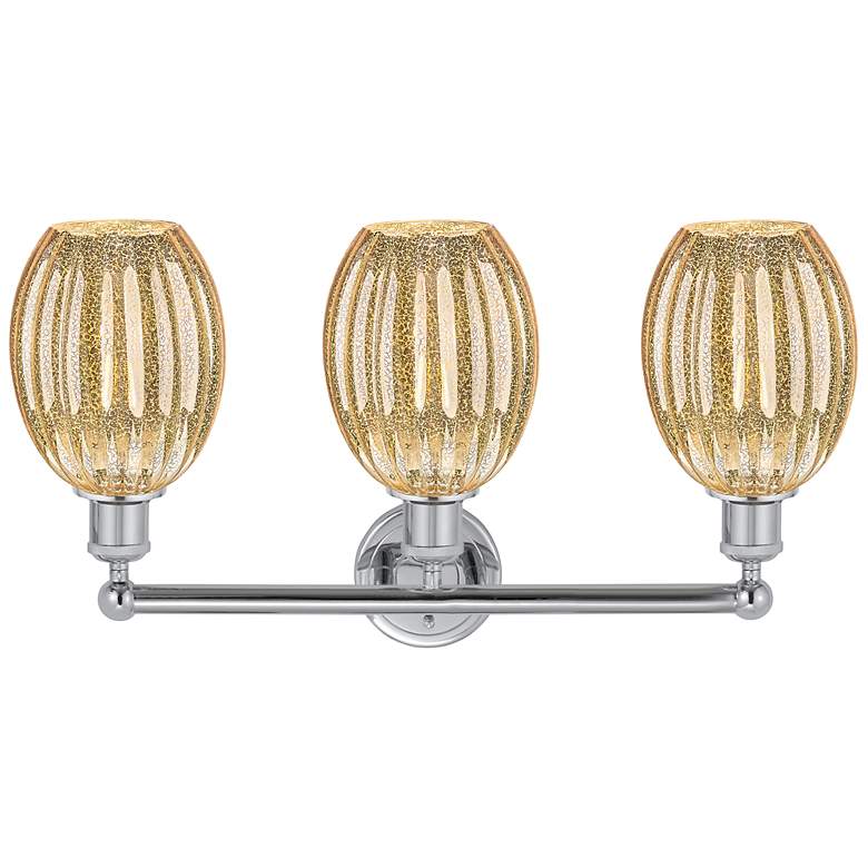 Image 2 Edison Preston 24"W 3 Light Chrome Vanity Light w/ Mercury Bulb Shade more views