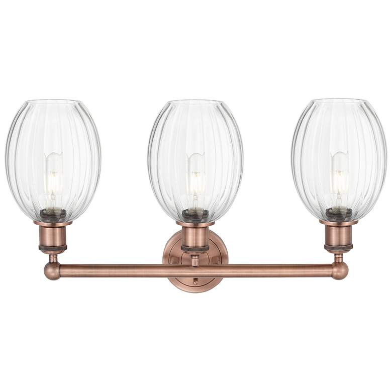 Image 2 Edison Preston 24"W 3 Light Copper Vanity Light With Clear Bulb Shade more views