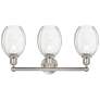 Edison Preston 24"W 3 Light Nickel Bath Light w/ Clear Bulb Shade