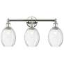 Edison Preston 24"W 3-Lt Polished Nickel Vanity w/ Clear Bulb Shade