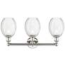 Edison Preston 24"W 3-Lt Polished Nickel Vanity w/ Clear Bulb Shade